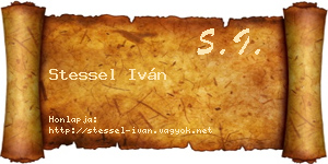 Stessel Iván névjegykártya